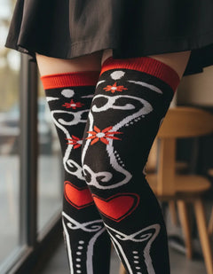 Calceta Larga Medieta Hueso Corazon