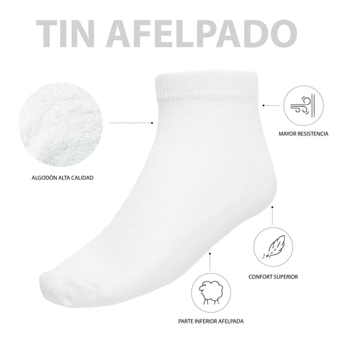 Tin Tobillero Alto Algodón Felpa Completa