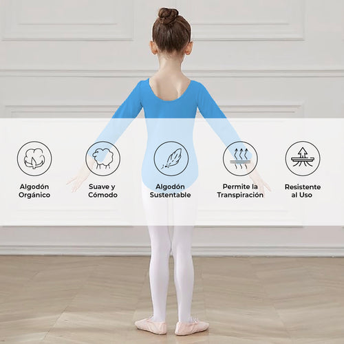 Leotardo Algodón Manga Larga Niña