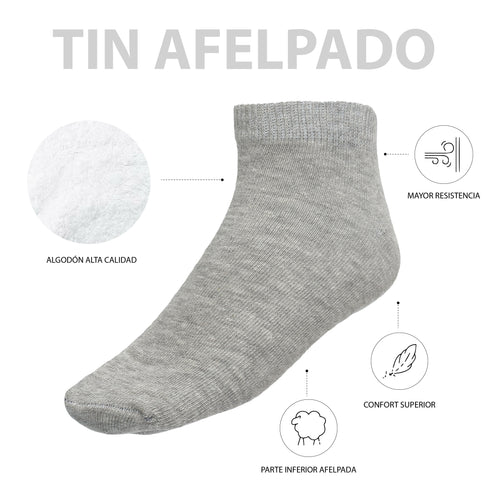 Tin Tobillero Alto Algodón Felpa Completa