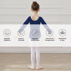 Leotardo Algodón Manga Larga Niña