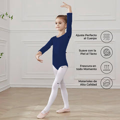 Leotardo Algodón Manga Larga Niña