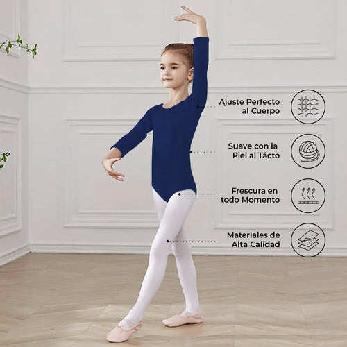 Leotardo Algodón Manga Larga Niña