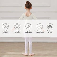 Leotardo Algodón Manga Larga Niña