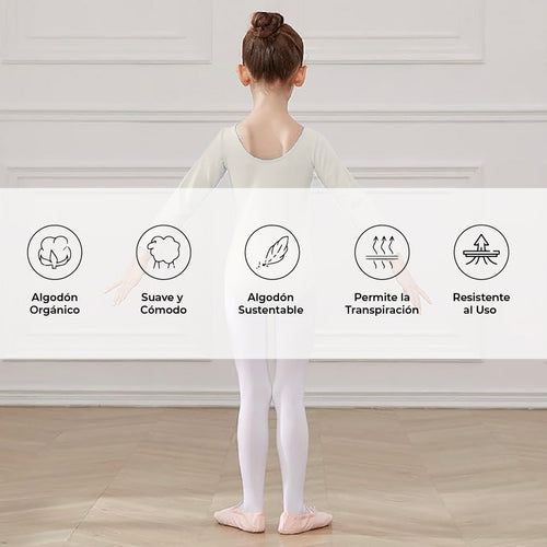 Leotardo Algodón Manga Larga Niña