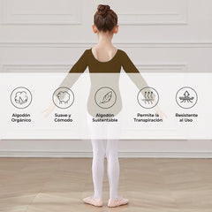 Leotardo Algodón Manga Larga Niña