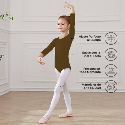 Leotardo Algodón Manga Larga Niña