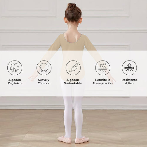 Leotardo Algodón Manga Larga Niña