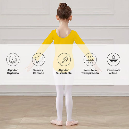 Leotardo Algodón Manga Larga Niña