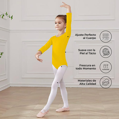 Leotardo Algodón Manga Larga Niña