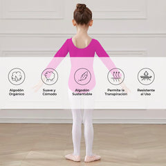 Leotardo Algodón Manga Larga Niña