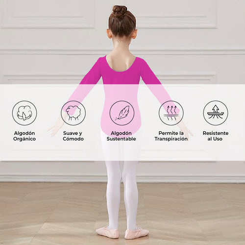 Leotardo Algodón Manga Larga Niña