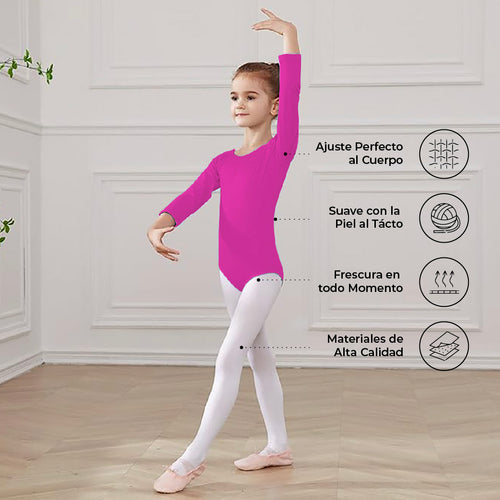 Leotardo Algodón Manga Larga Niña