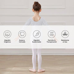 Leotardo Algodón Manga Larga Niña