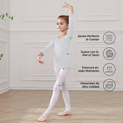 Leotardo Algodón Manga Larga Niña
