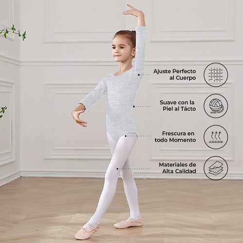 Leotardo Algodón Manga Larga Niña