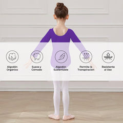 Leotardo Algodón Manga Larga Niña