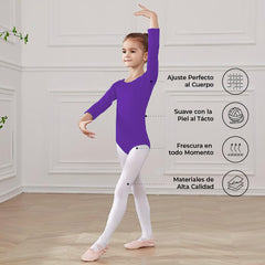 Leotardo Algodón Manga Larga Niña