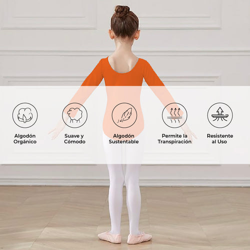 Leotardo Algodón Manga Larga Niña