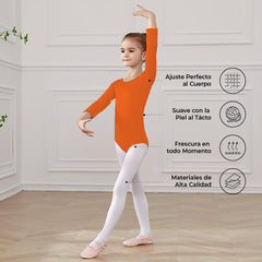 Leotardo Algodón Manga Larga Niña