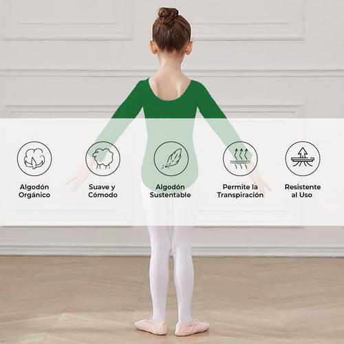 Leotardo Algodón Manga Larga Niña