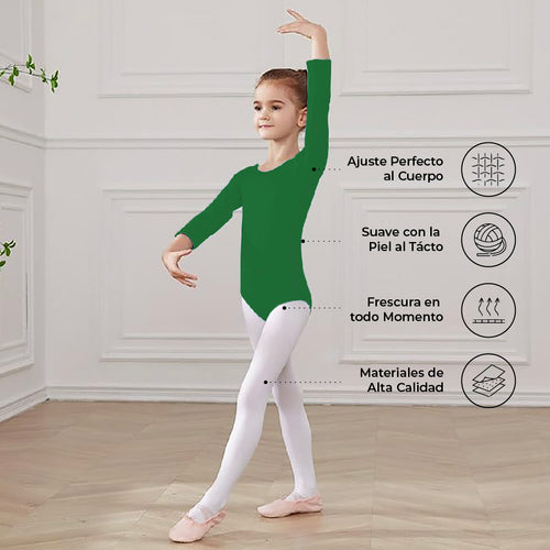 Leotardo Algodón Manga Larga Niña