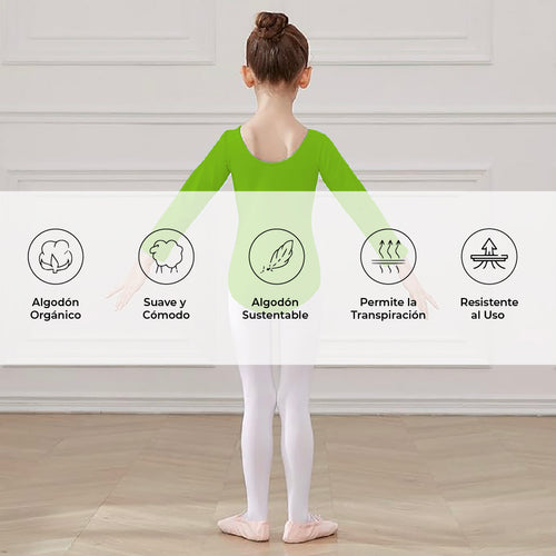 Leotardo Algodón Manga Larga Niña