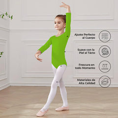 Leotardo Algodón Manga Larga Niña