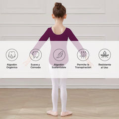 Leotardo Algodón Manga Larga Niña