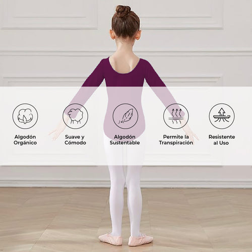 Leotardo Algodón Manga Larga Niña