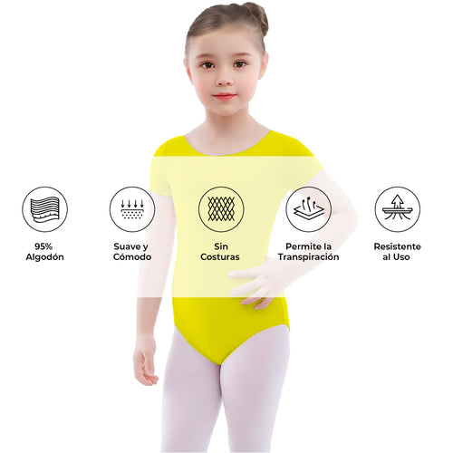 Leotardo Algodón Manga Corta