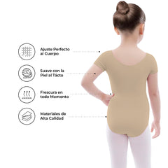 Leotardo Algodón Manga Corta