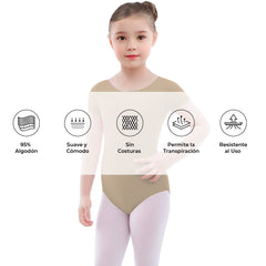 Leotardo Algodón Manga Corta