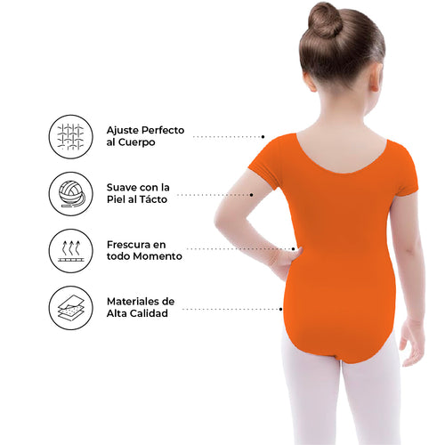 Leotardo Algodón Manga Corta