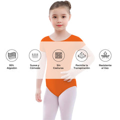 Leotardo Algodón Manga Corta