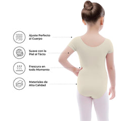 Leotardo Algodón Manga Corta