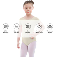 Leotardo Algodón Manga Corta