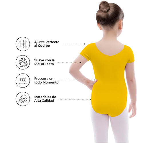 Leotardo Algodón Manga Corta