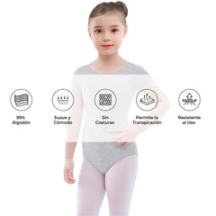 Leotardo Algodón Manga Corta