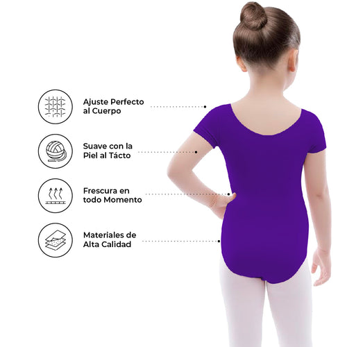 Leotardo Algodón Manga Corta