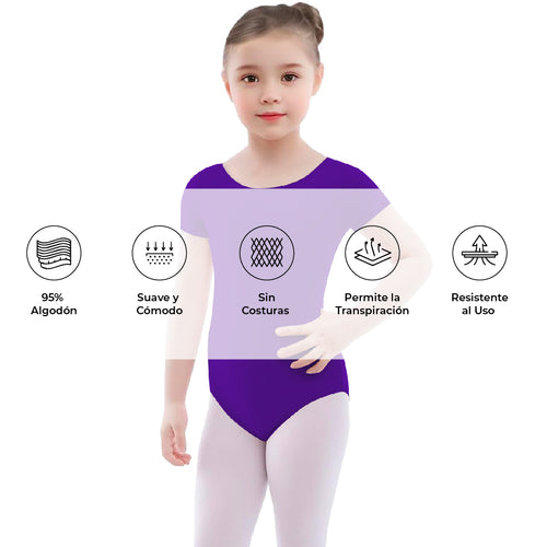 Leotardo Algodón Manga Corta