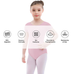 Leotardo Algodón Manga Corta