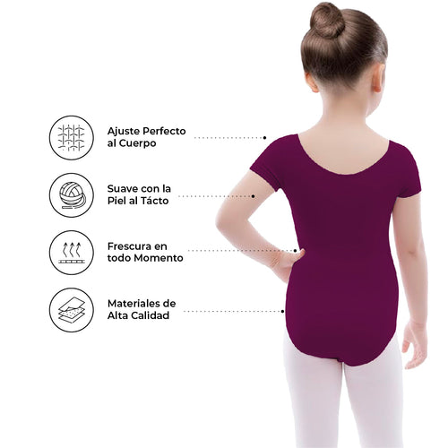 Leotardo Algodón Manga Corta