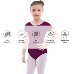 Leotardo Algodón Manga Corta