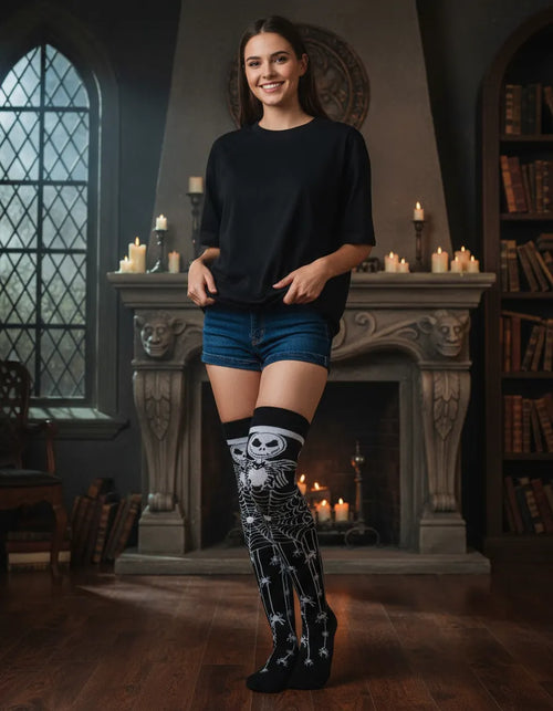 Calceta Larga Medieta Jack Calaca Telaraña