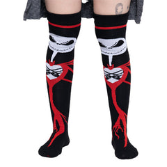 Calceta Larga Medieta Jack Corazon Rojo