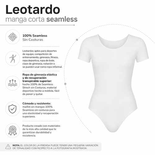 Leotardo Manga Corta Mujer Seamless - Don Calcetín