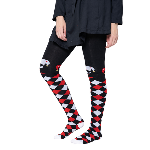 Malla Media Poker Negro Mujer