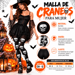 Mallas Diseño Cráneos Para Mujer - Don Calcetín