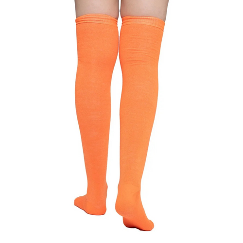 Calceta Larga Medieta Lisa Naranja